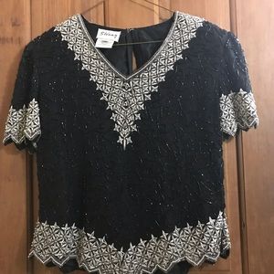 Senay Beaded/Embroidered Top